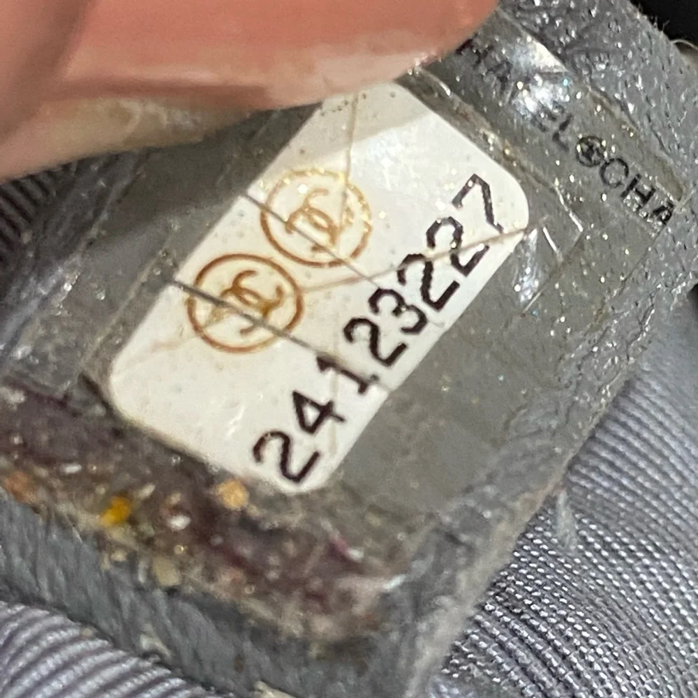 Chanel drawstring Metallic Calfskin Studded Chevron Quilted Crossbody - Picture 12 of 13